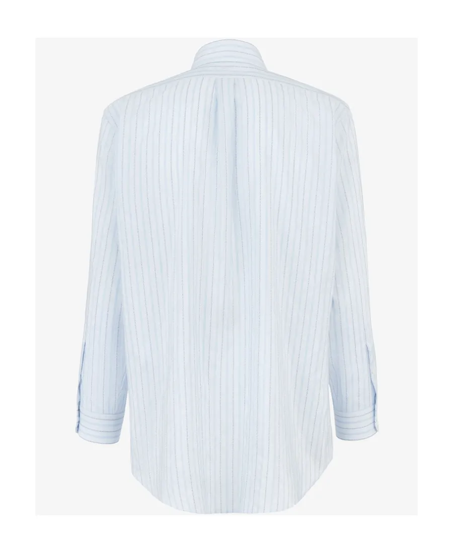 Light Blue Silk And Cotton Shirt
