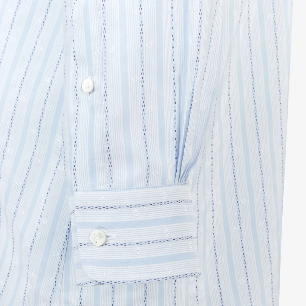 Light Blue Silk And Cotton Shirt