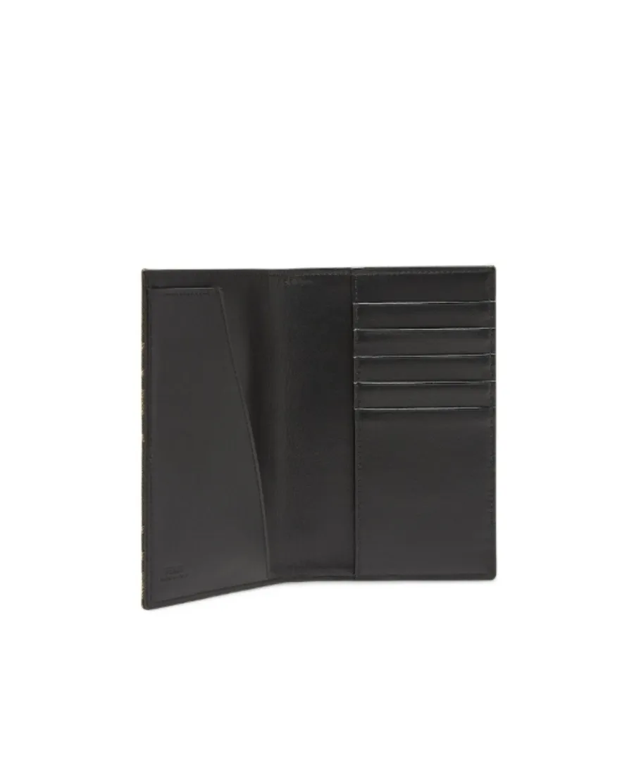 Brown Ff Fabric Passport Cover