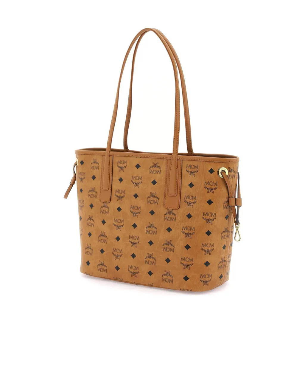 Mcm Liz Monogram-Pattern Small Top Handle Bag