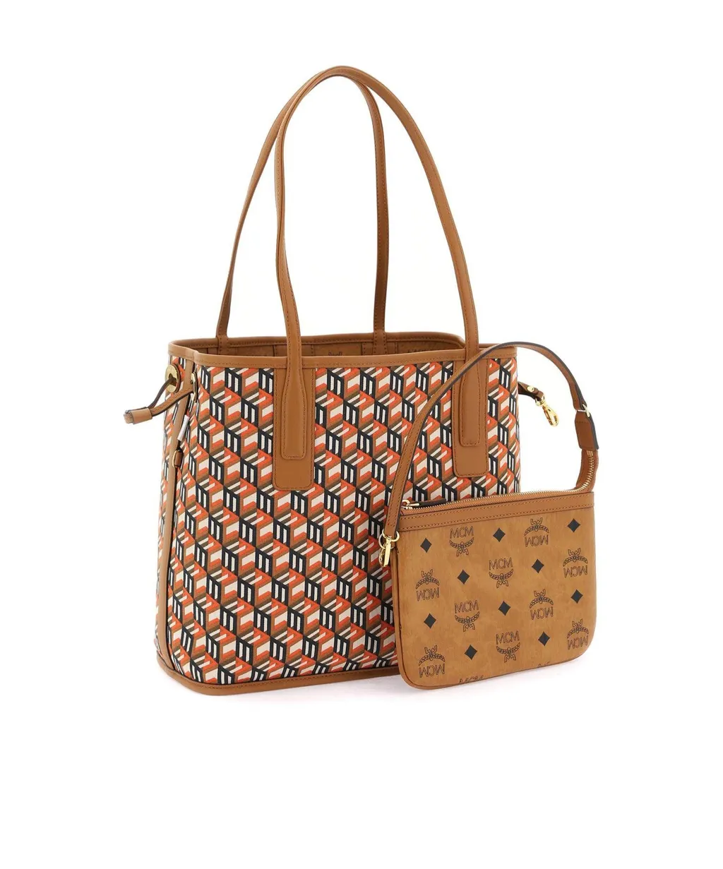 Mcm Liz Monogram-Pattern Small Top Handle Bag