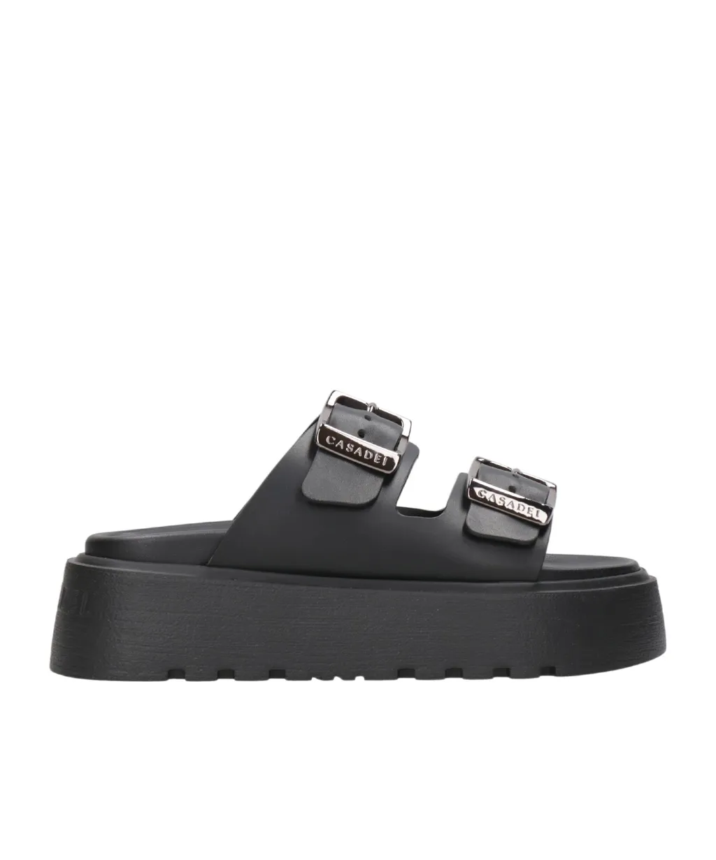 Florence Double-Strap Chunky-Sole Sandals