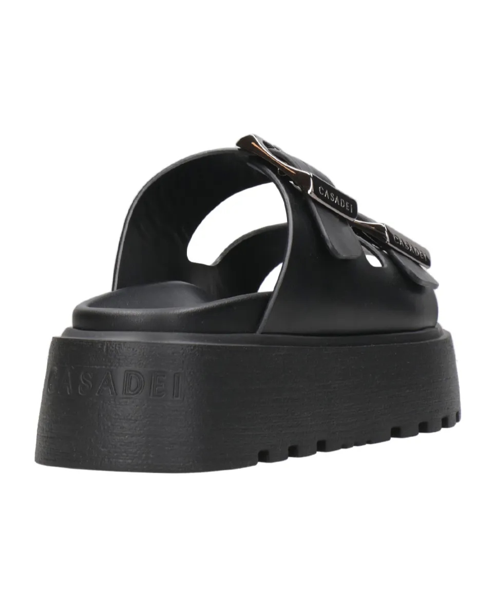 Florence Double-Strap Chunky-Sole Sandals