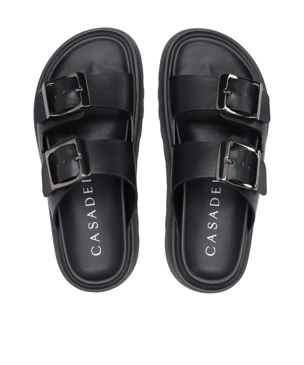 Florence Double-Strap Chunky-Sole Sandals