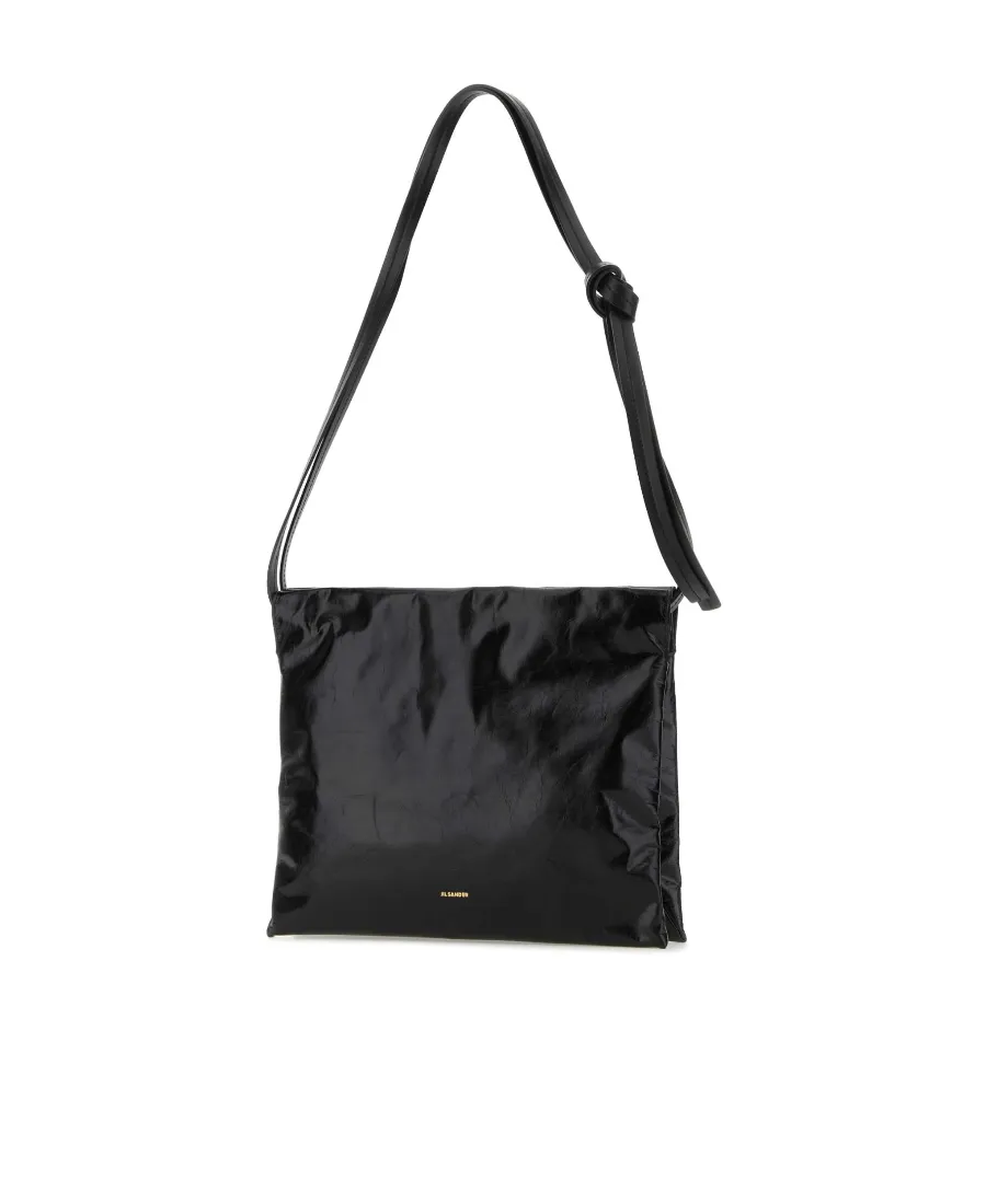 Jil Sander Logo Debossed Small Shoulder Bag