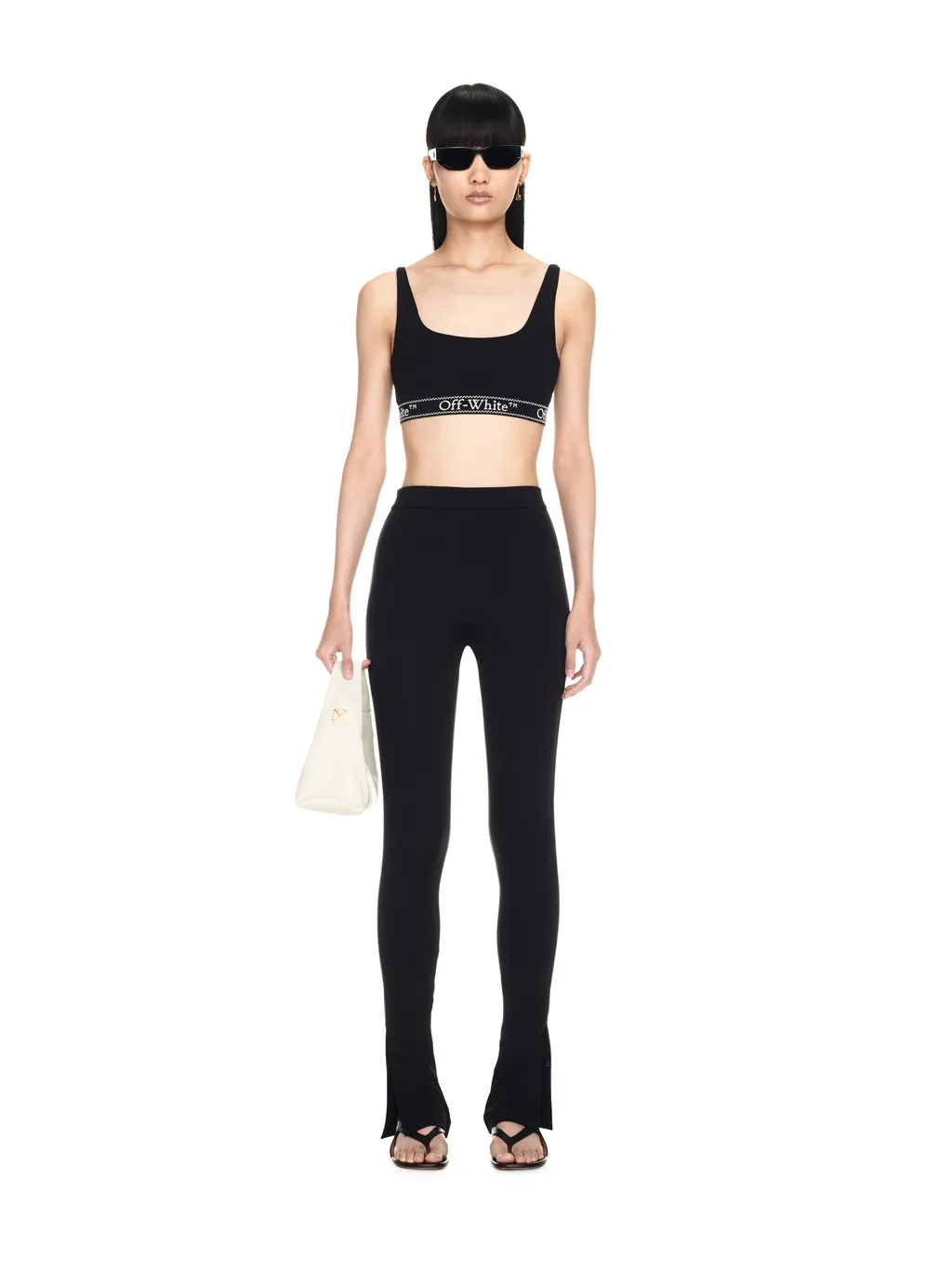 Off-White Straight Hem Cropped Top