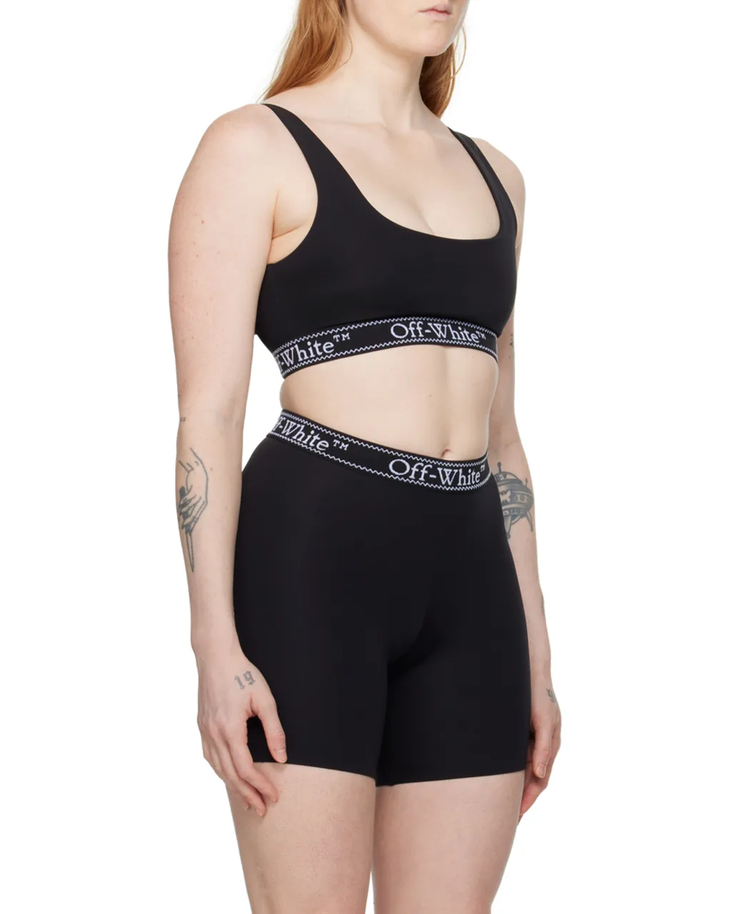 Off-White Straight Hem Cropped Top