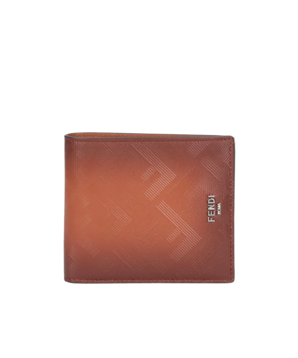 Fendi Logo Plaque Bifold Wallet