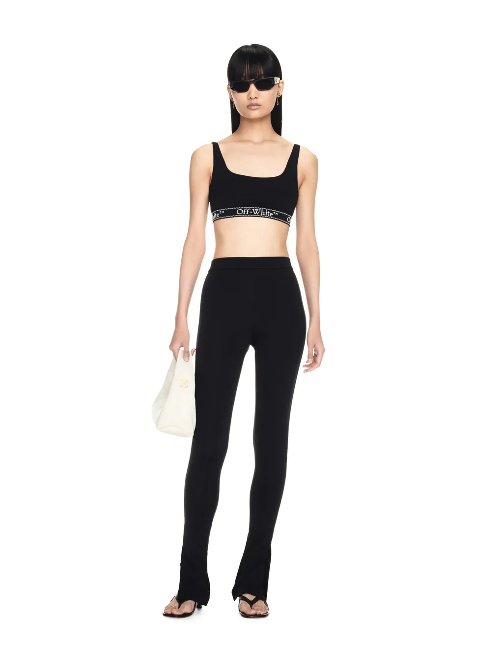 Off-White Logo Band Flared Leggings