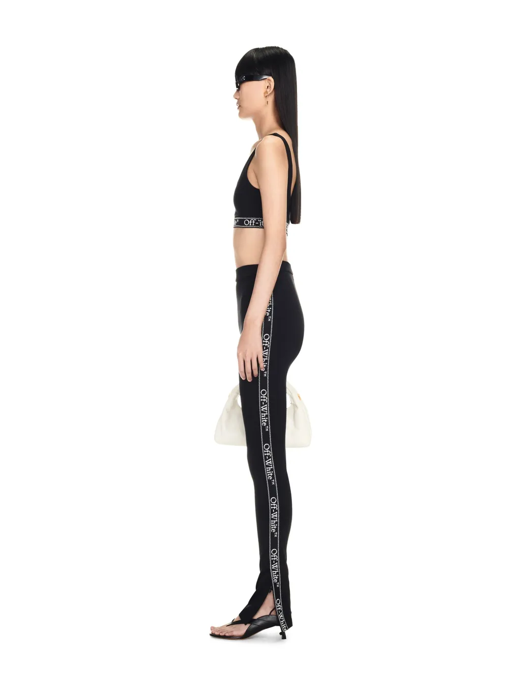 Off-White Logo Band Flared Leggings