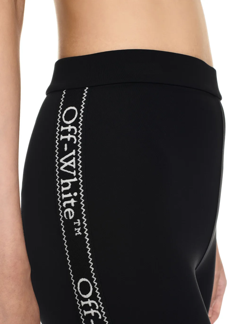 Off-White Logo Band Flared Leggings