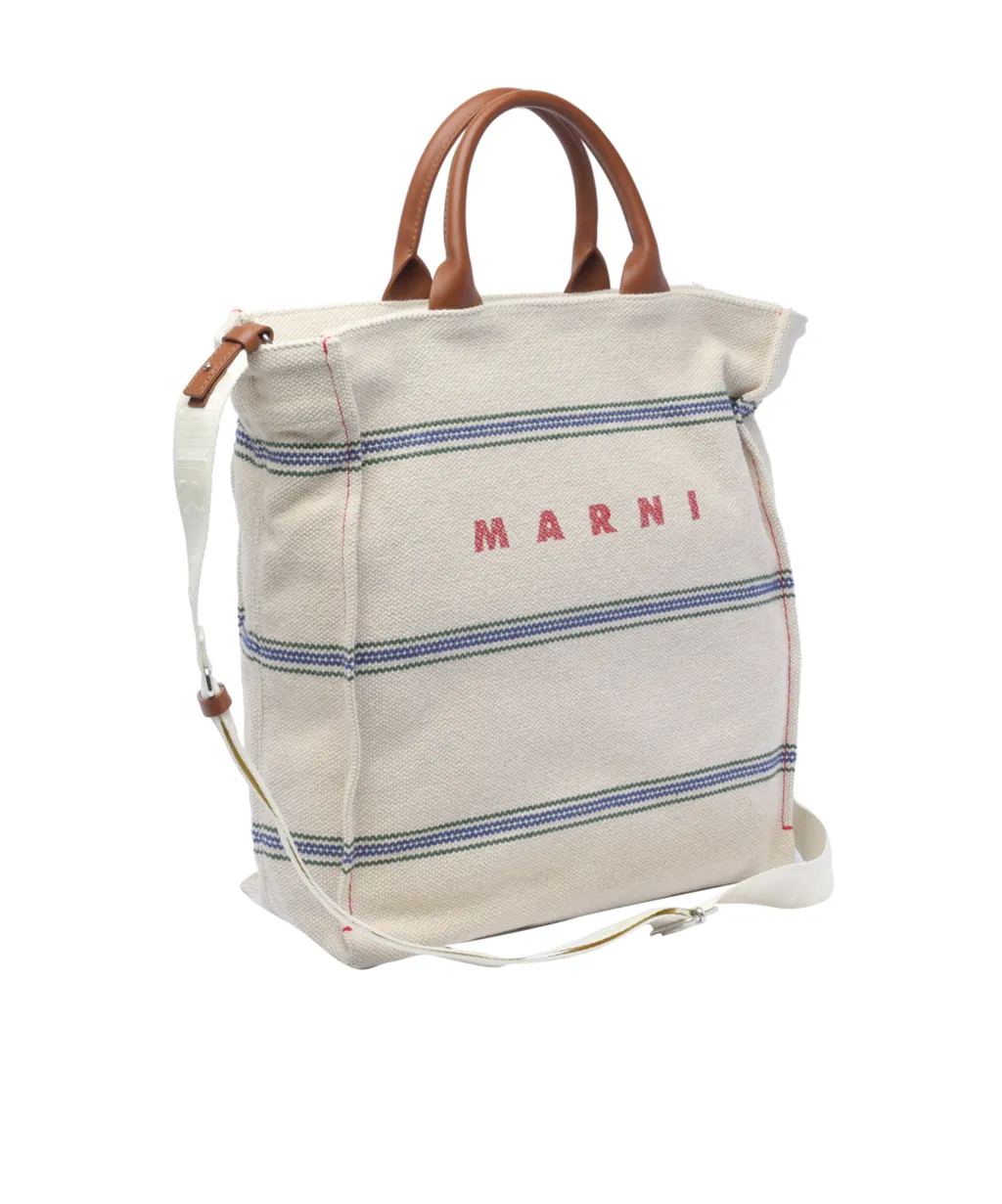 Marni Logo Printed Tote Bag