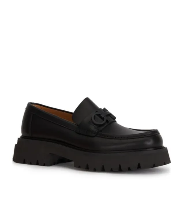 Florian Square-Toe Leather Loafers
