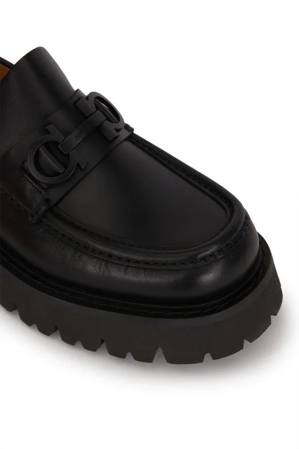 Florian Square-Toe Leather Loafers