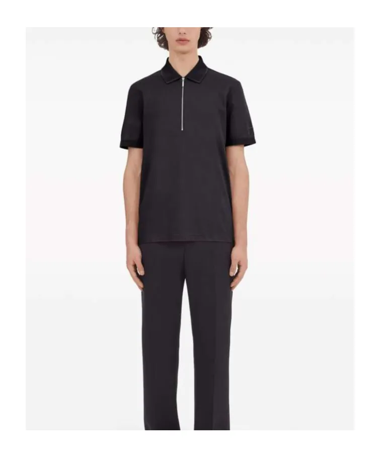Ferragamo Logo Embroidered Polo Shirt