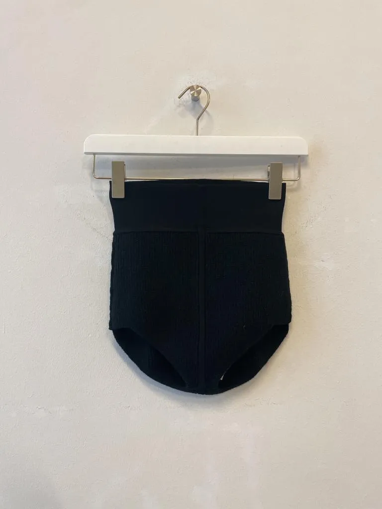 High-Waisted Waffle-Knit Shorts
