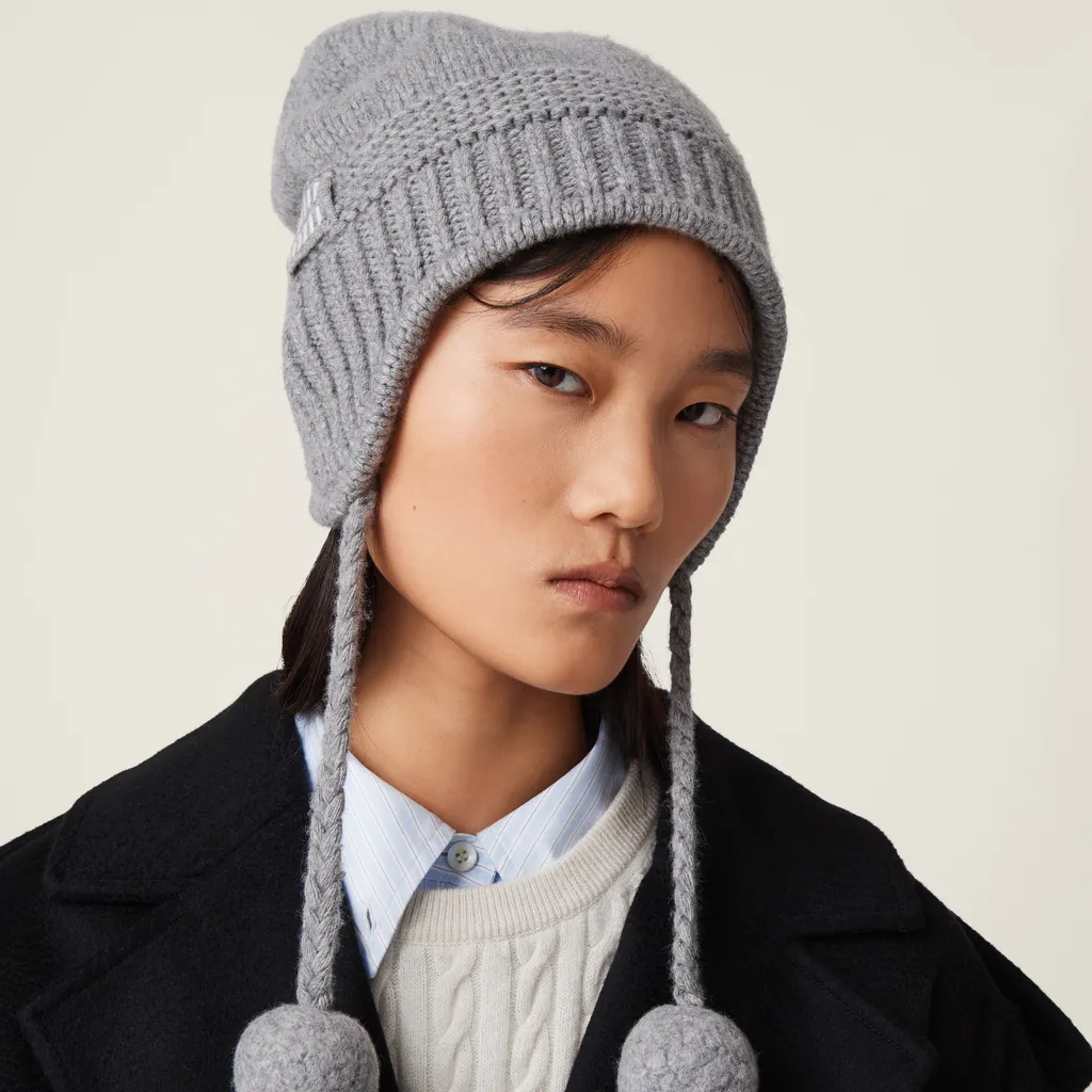 Miu Miu Logo-Patch Beanie