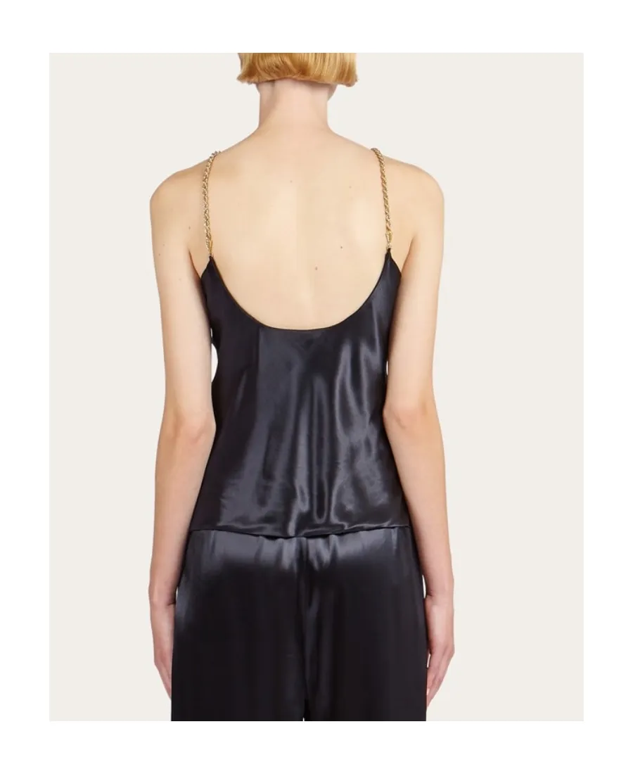 Salvatore Ferragamo Chain Strap Top