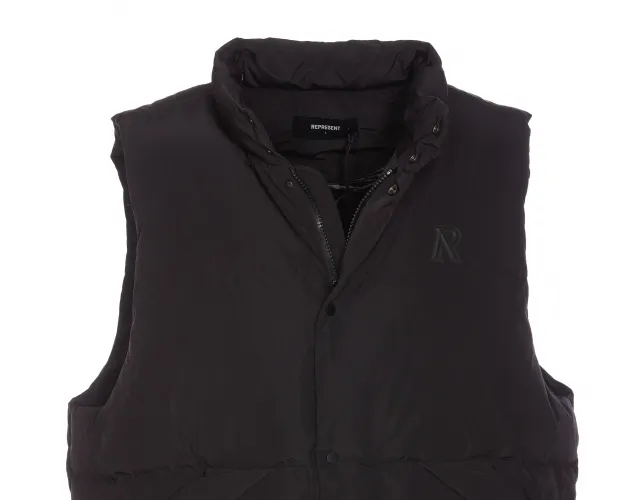 High Collar Sleeveless Vest