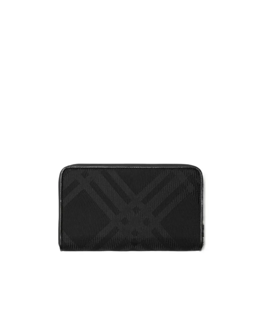 Burberry Checkered Jacquard Zip-Up Wallet