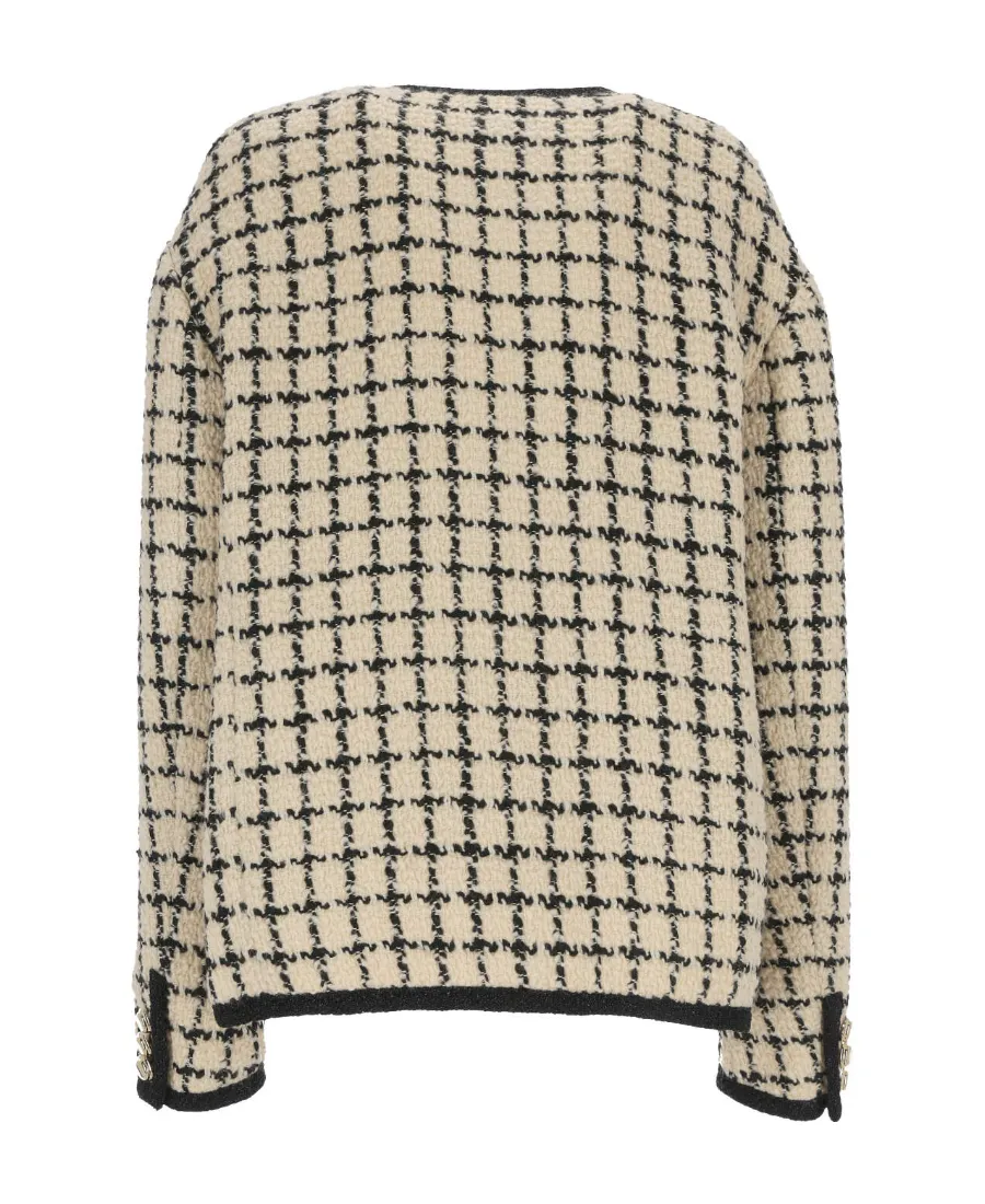Single-Breasted Bouclé Jacket