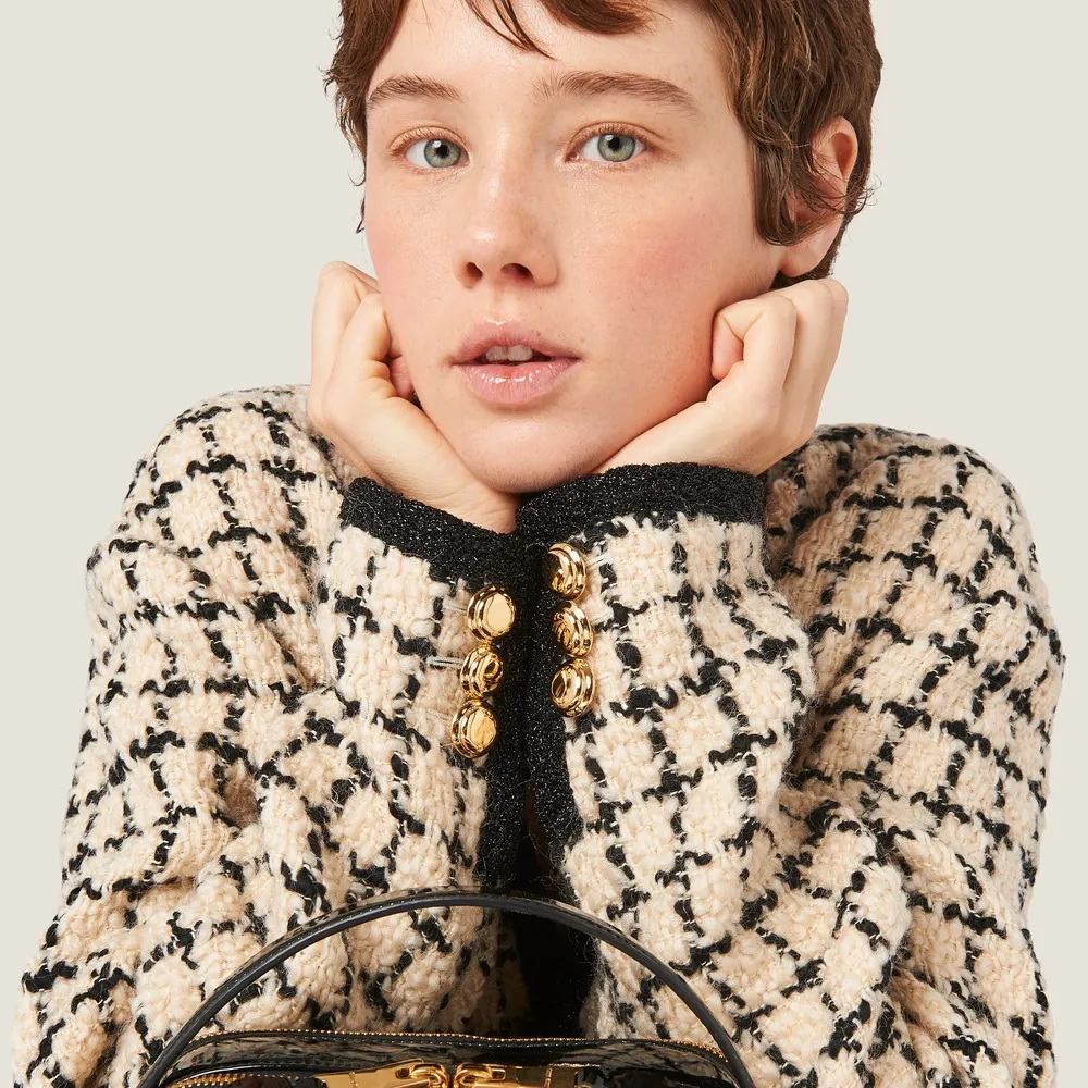 Single-Breasted Bouclé Jacket