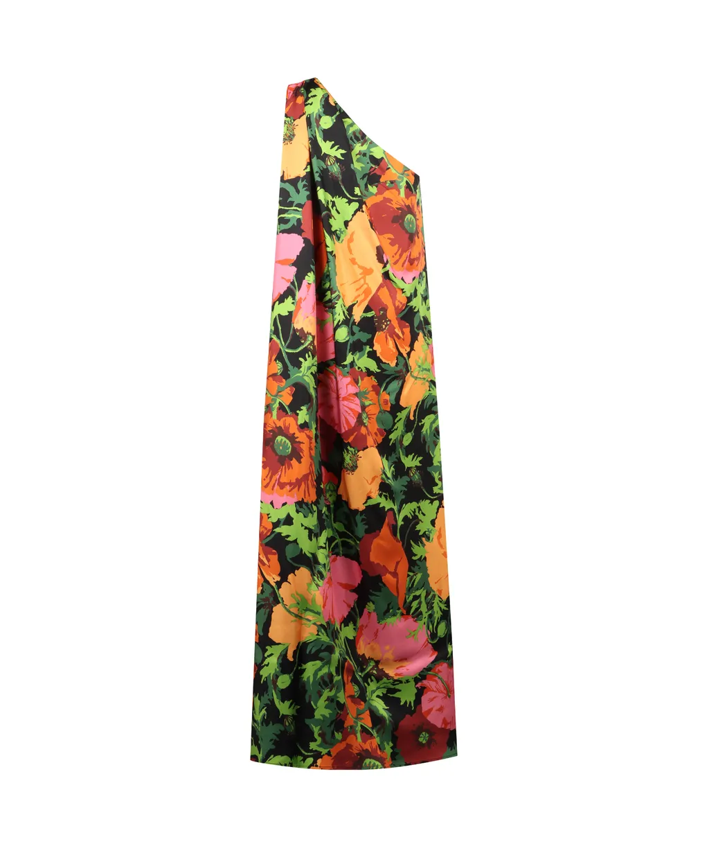 Floral-Print One Shoulder Dress