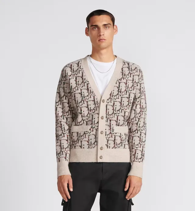 Dior Monogrammed Intarsia Cardigan
