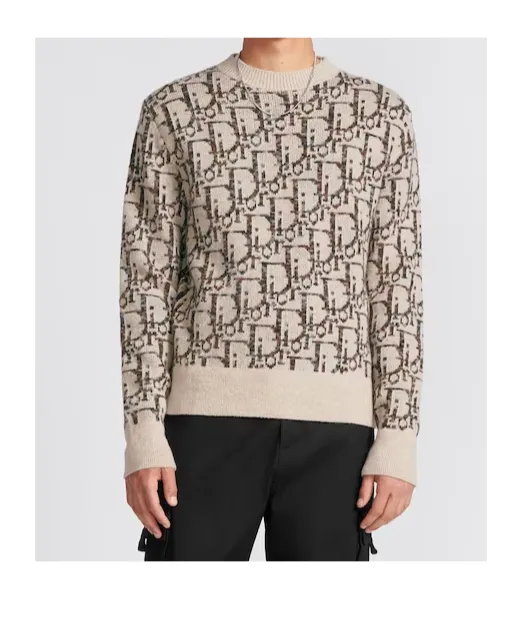 Dior Homme Monogrammed Intarsia Sweater