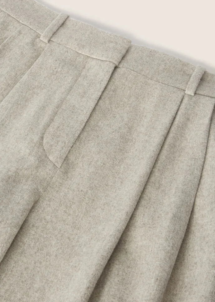 Carmy Rib Detail Cashmere Casual Pants