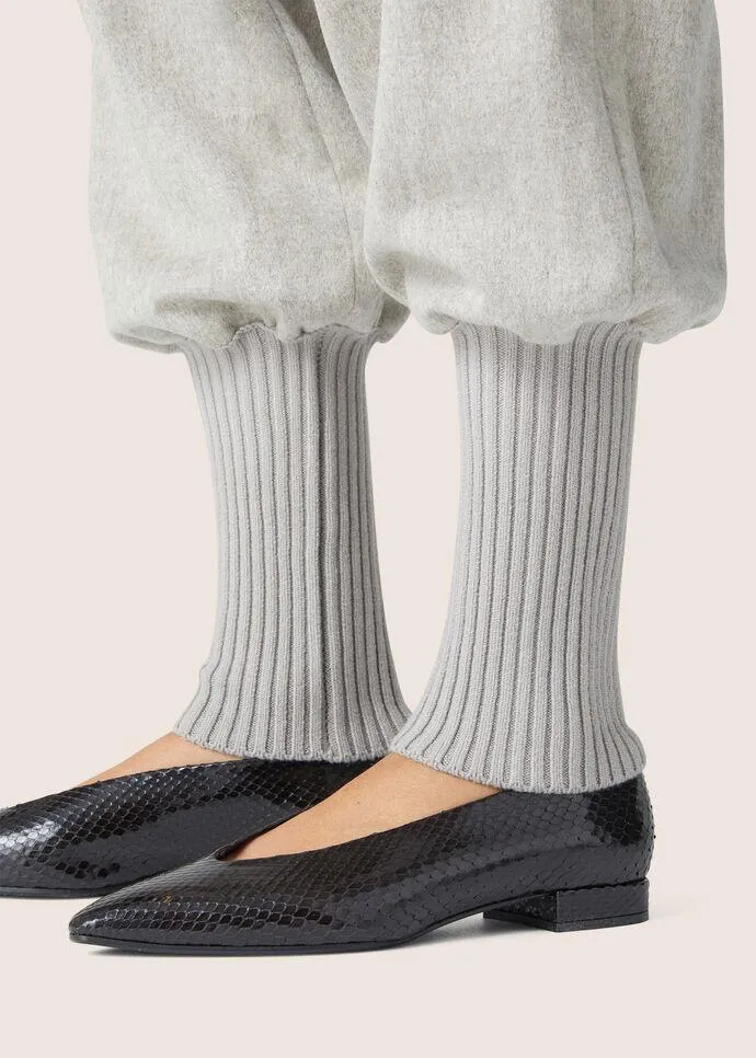 Carmy Rib Detail Cashmere Casual Pants