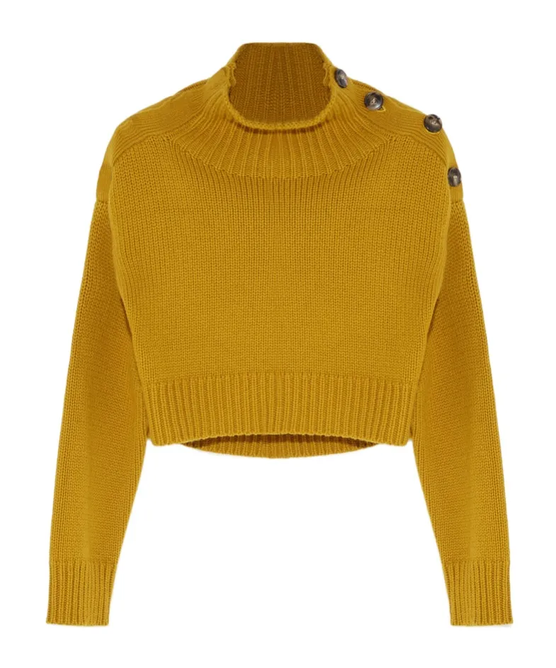 High-Neck Long-Sleeved Sweater