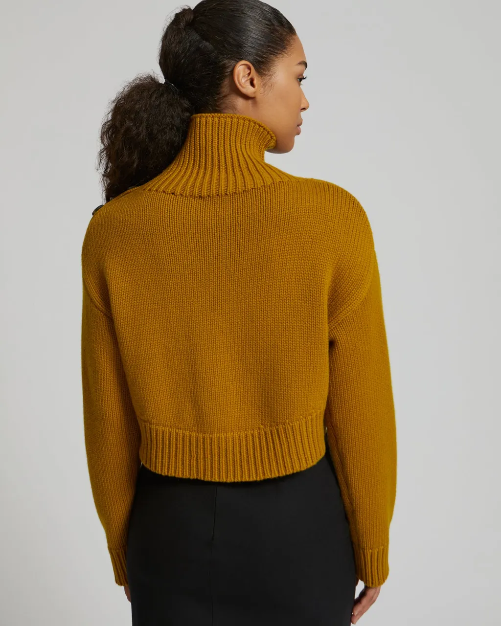 High-Neck Long-Sleeved Sweater