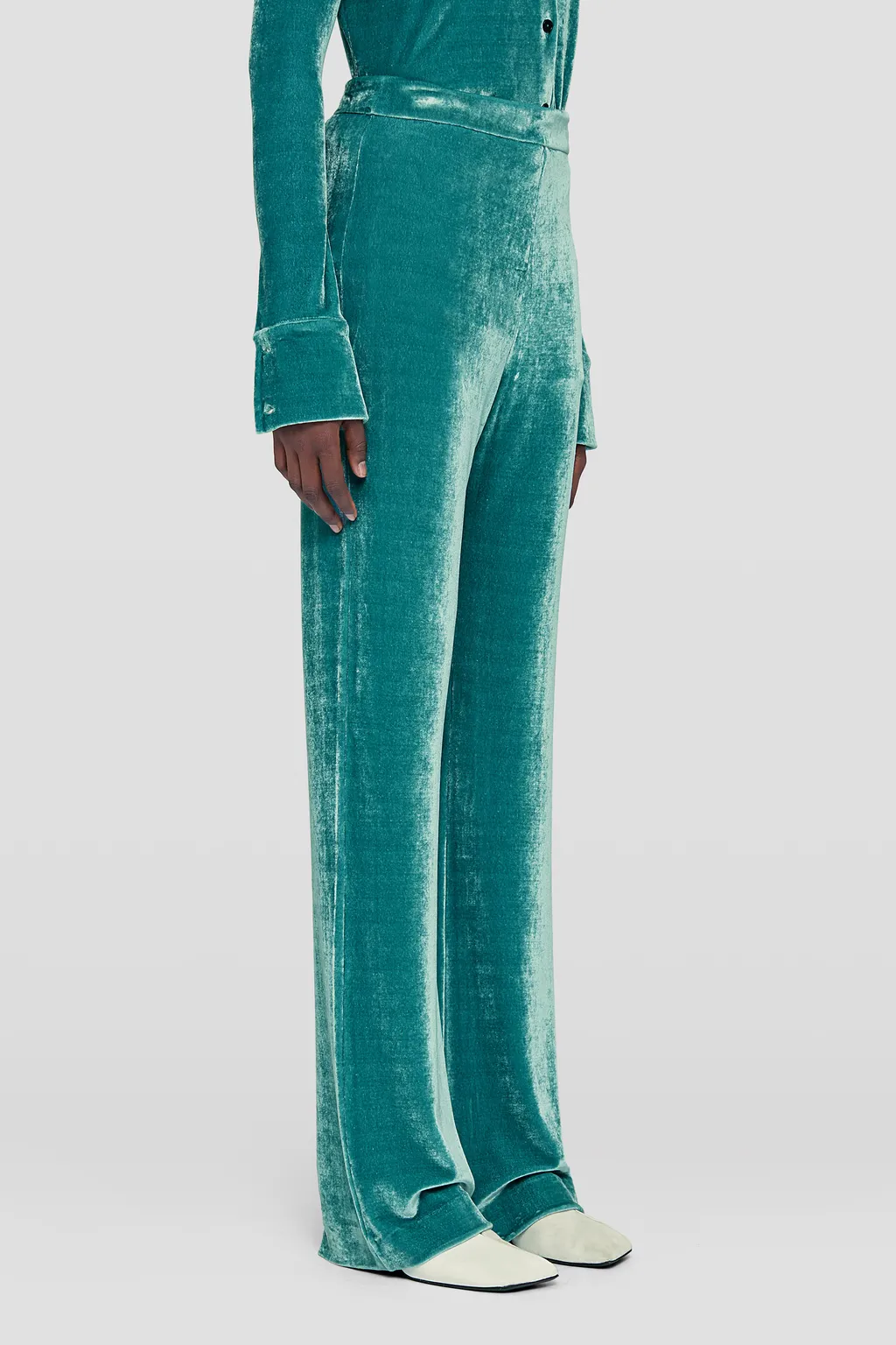 Jil Sander Mid-Waisted Velvet Trousers
