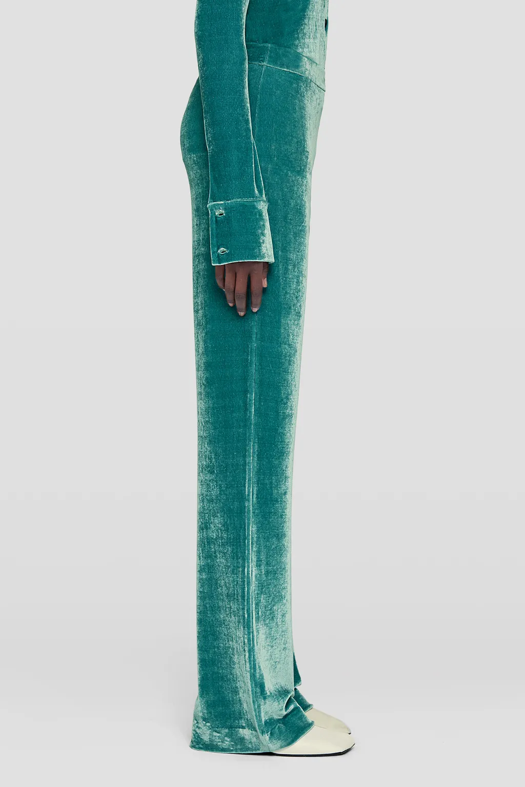 Jil Sander Mid-Waisted Velvet Trousers