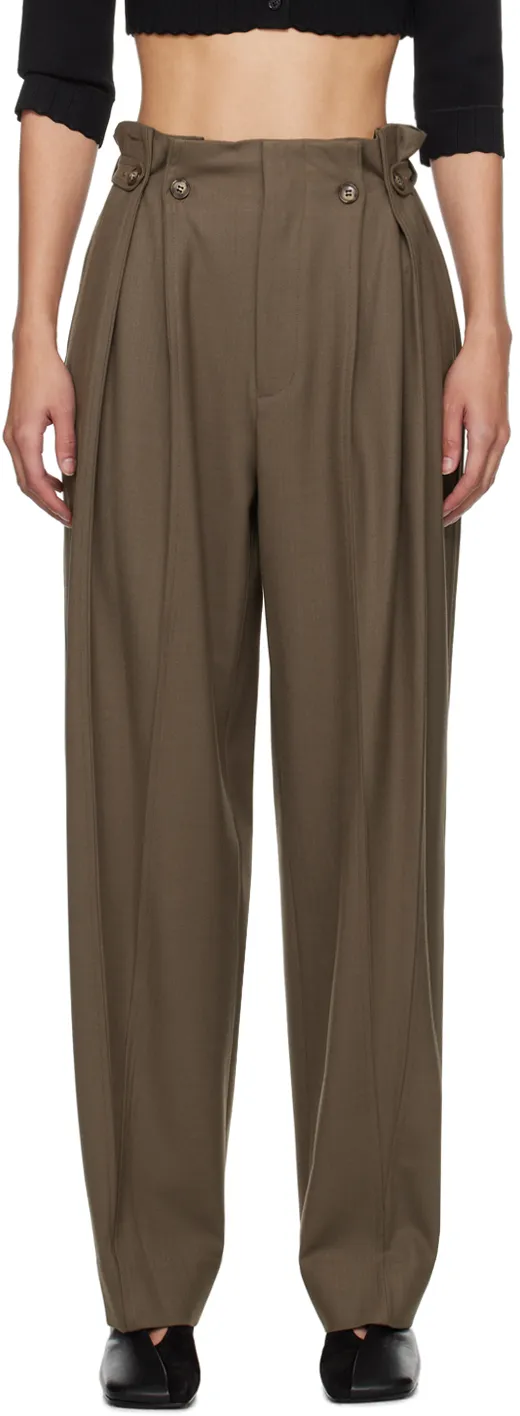 High-Waisted Paperbag Trousers