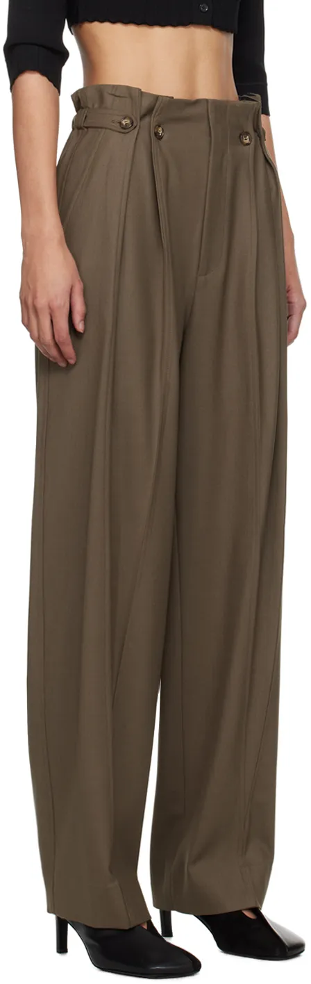 High-Waisted Paperbag Trousers