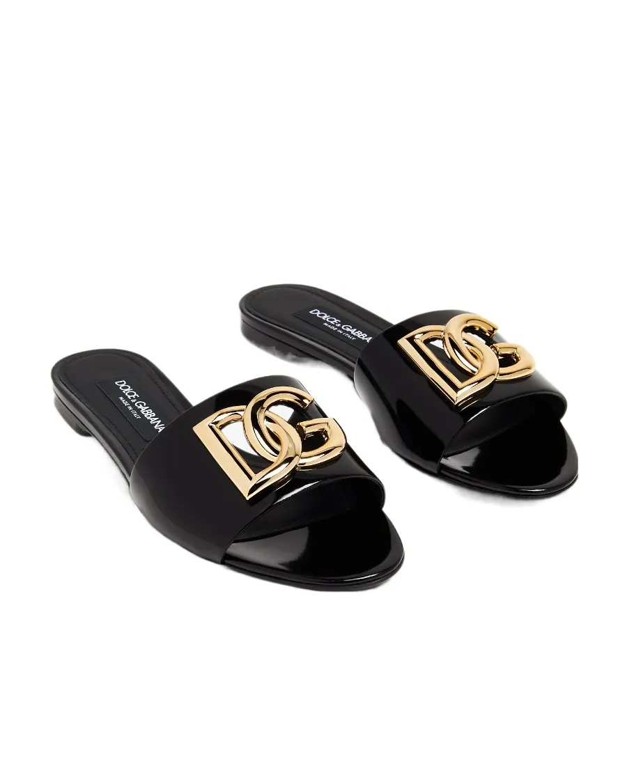 Dolce & Gabbana Dg Logo Plaque Flat Slides