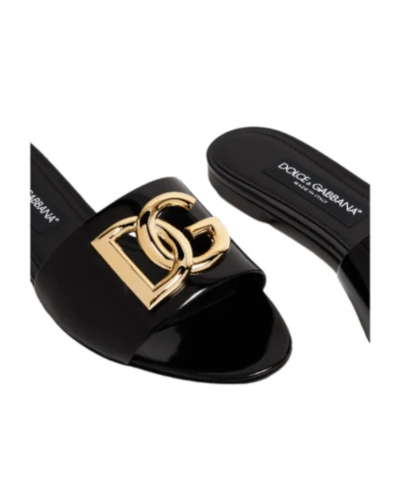 Dolce & Gabbana Dg Logo Plaque Flat Slides
