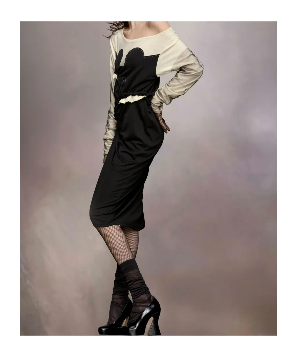 Maison Margiela Patchwork Long-Sleeved Dress