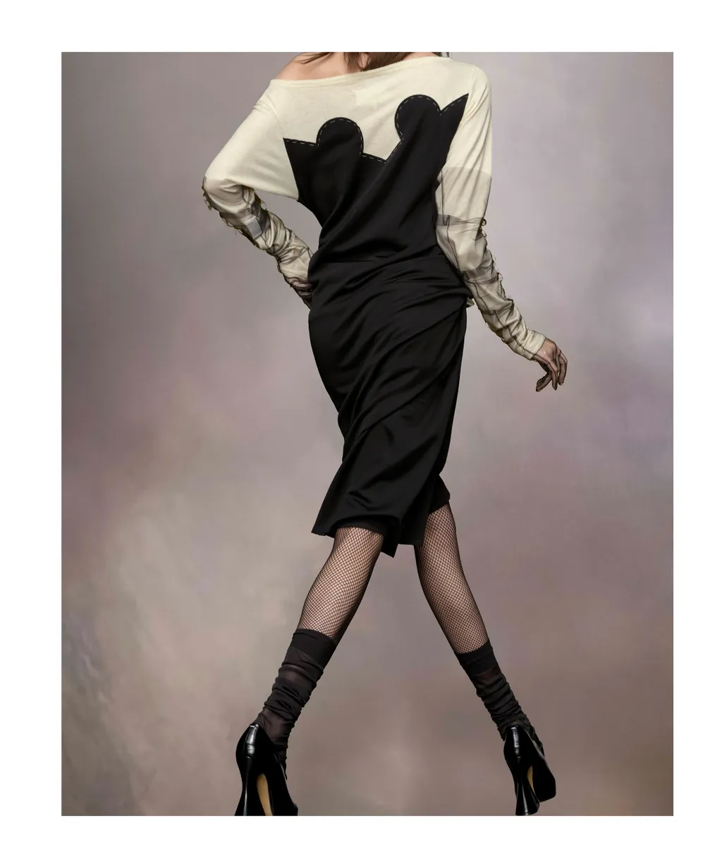 Maison Margiela Patchwork Long-Sleeved Dress