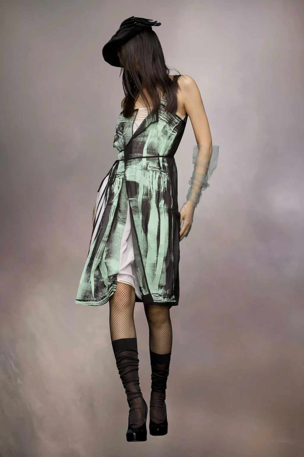Freeze-Frame Silk Dress