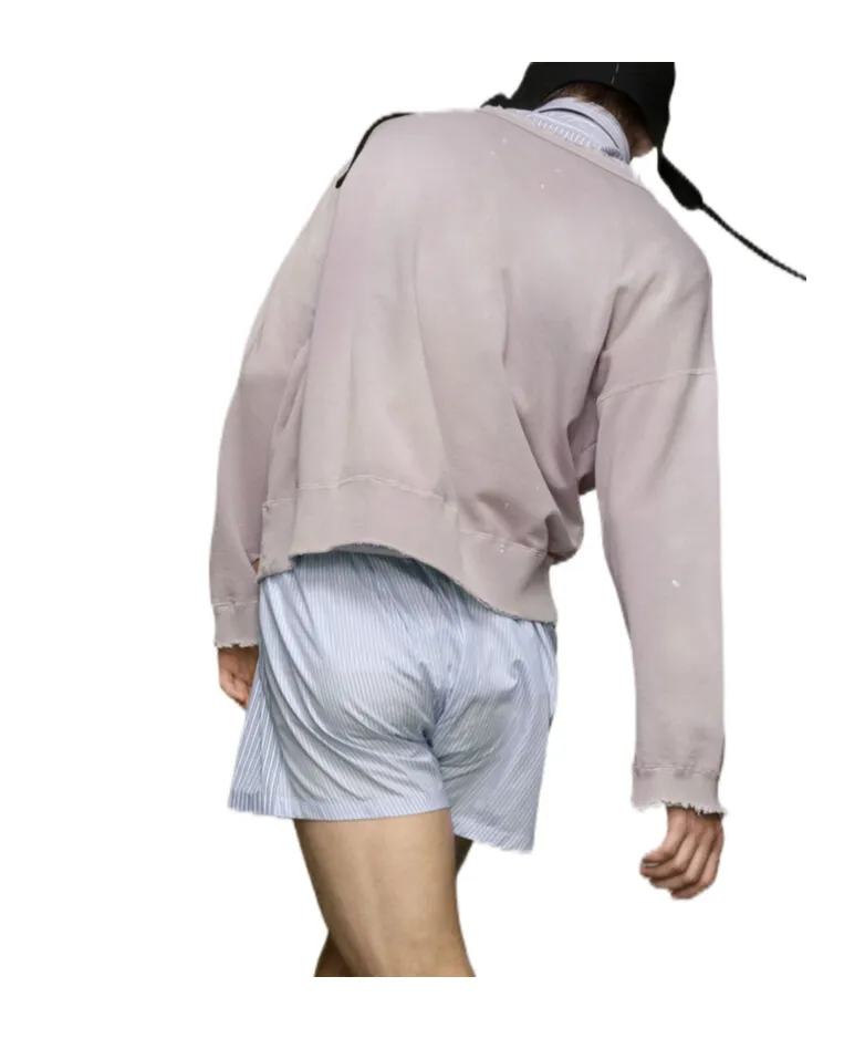 Maison Margiela Handwritten Raw-Cut Edge Distressed Sweatshirt
