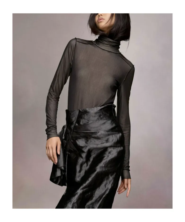 Maison Margiela Mockneck Sleeved Top