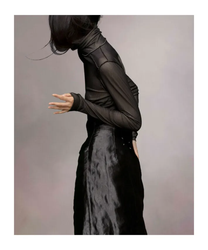 Maison Margiela Mockneck Sleeved Top