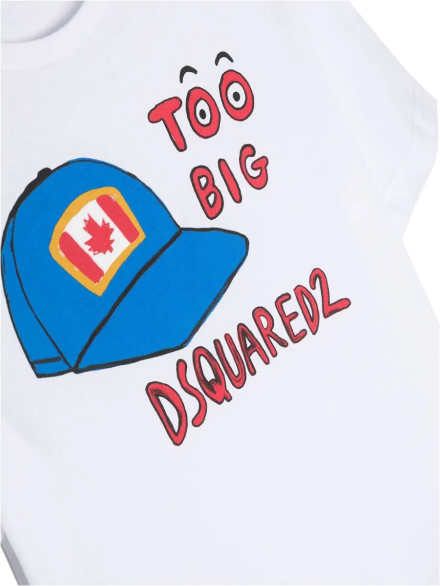 Dsquared2 Kids Cap Print T-Shirt