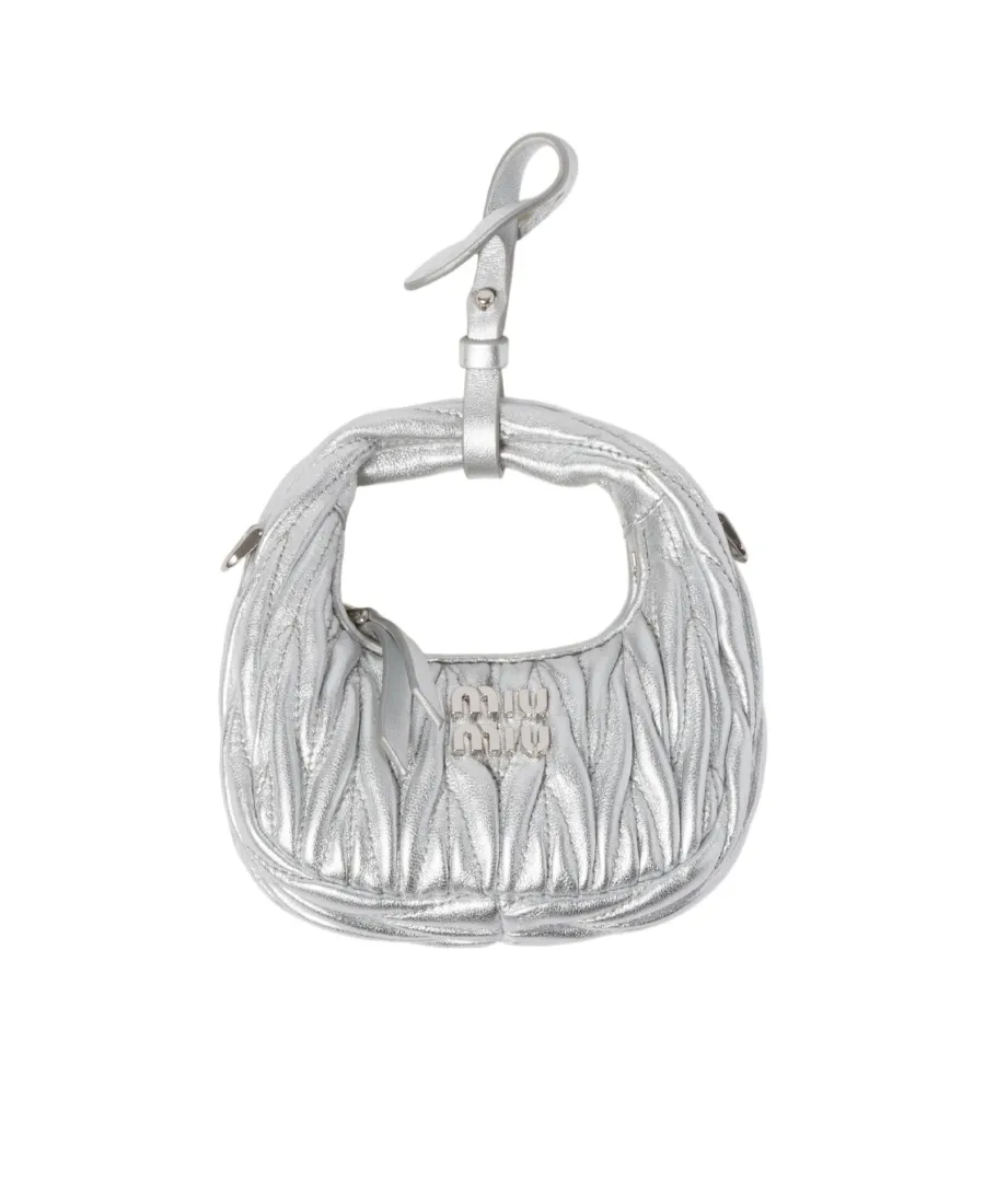 Wander Matelassé Nappa Leather Micro Hobo Bag