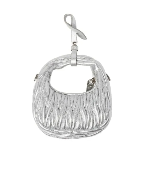 Wander Matelassé Nappa Leather Micro Hobo Bag