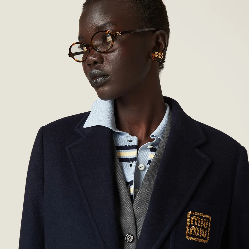 Single-Breasted Velour Jacket