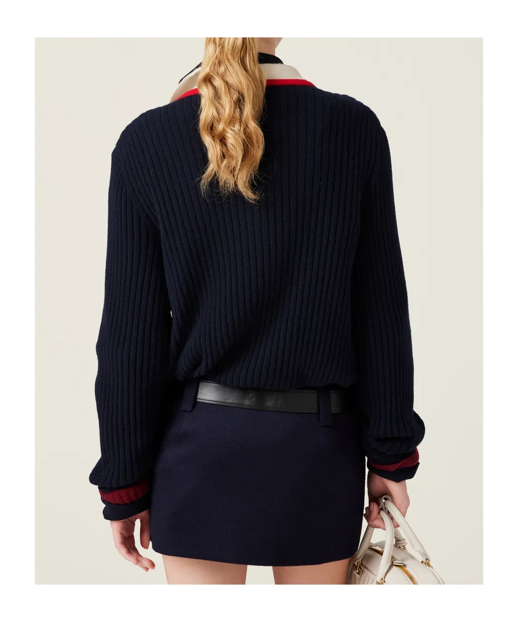 Miu Miu Logo-Detailed Mini Skirt